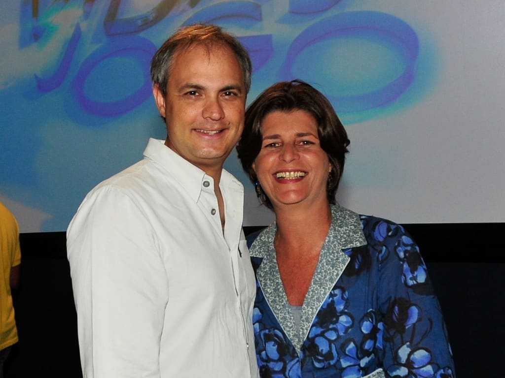 Cristianne com o diretor Alexandre Avancini