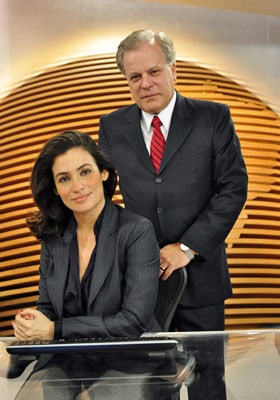 Renata Vasconcelos e Chico Pinheiro