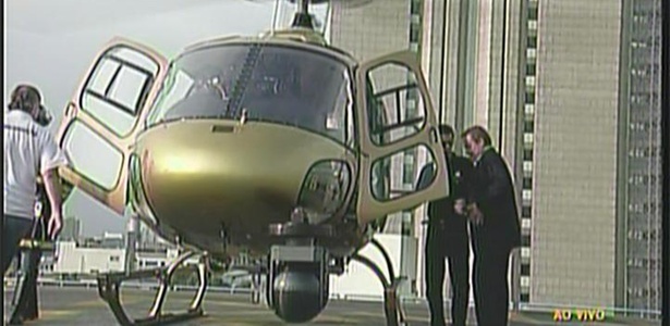 Gugu utilizava o helicóptero em seu programa