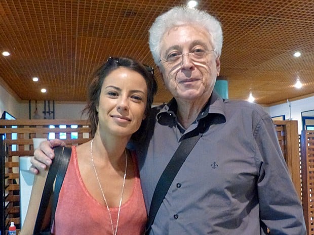Aguinaldo Silva e Andréia Horta nos bastidores de "Império"